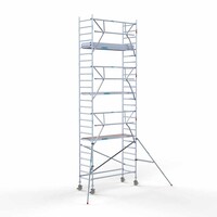 Euroscaffold Rollgerüst komplett aus Carbon 90 x 250 x 8,2 m Arbeitshöhe + einseitiges Frontgeländer