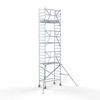 Euroscaffold Rollgerüst Kompletter Carbonboden 90 x 190 x 8,2m Arbeitshöhe + einseitiges Frontgeländer