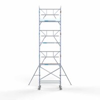 Euroscaffold Rollgerüst Kompletter Carbonboden 90 x 190 x 8,2m Arbeitshöhe + einseitiges Frontgeländer
