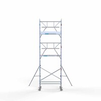 Euroscaffold Rollgerüst komplett aus Carbon 90 x 190 x 7,2m Arbeitshöhe + einseitiges Frontgeländer