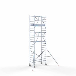 Rollgerüst komplett 90 x 190 x 7,2m Arbeitshöhe + einseitiges Frontgeländer