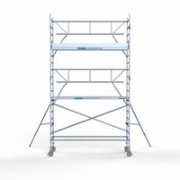 Euroscaffold Rollgerüst Kompletter Carbonboden 90 x 305 x 6,2m Arbeitshöhe + einseitiges Frontgeländer