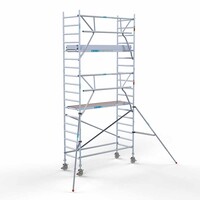 Euroscaffold Rollgerüst komplett 90 x 250 x 6,2 m Arbeitshöhe + einseitiges Frontgeländer