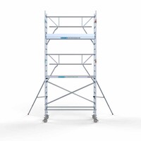Euroscaffold Rollgerüst komplett 90 x 250 x 6,2 m Arbeitshöhe + einseitiges Frontgeländer