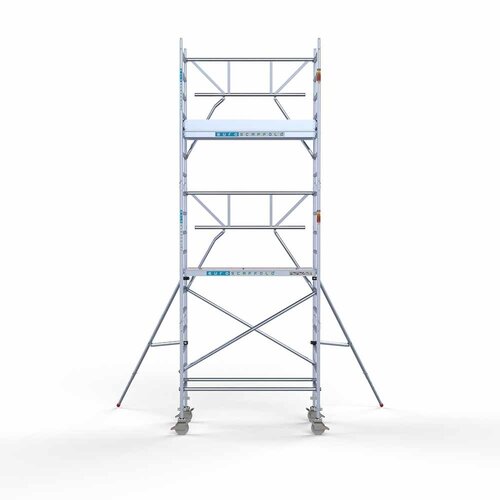 Euroscaffold Rollgerüst Kompletter Carbonboden 90 x 190 x 6,2m Arbeitshöhe + einseitiges Frontgeländer