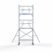 Euroscaffold Rollgerüst komplett 90 x 190 x 6,2m Arbeitshöhe + einseitiges Frontgeländer
