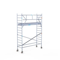 Euroscaffold Rollgerüst komplett 90 x 305 x 5,2 m Arbeitshöhe + einseitiges Frontgeländer