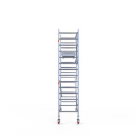 Euroscaffold Rollgerüst komplett 90 x 305 x 5,2 m Arbeitshöhe + einseitiges Frontgeländer