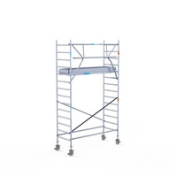 Euroscaffold Rollgerüst komplett 90 x 250 x 5,2 m Arbeitshöhe + einseitiges Frontgeländer