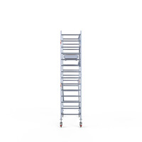 Euroscaffold Rollgerüst komplett 90 x 250 x 5,2 m Arbeitshöhe + einseitiges Frontgeländer
