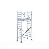 Euroscaffold Rollgerüst komplett aus Carbon 90 x 190 x 5,2m Arbeitshöhe + einseitiges Frontgeländer