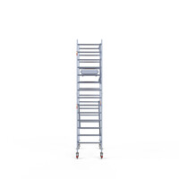 Euroscaffold Rollgerüst komplett 90 x 190 x 5,2m Arbeitshöhe + einseitiges Frontgeländer