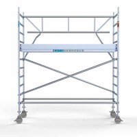Euroscaffold Rollgerüst Kompletter Carbonboden 90 x 305 x 4,2m Arbeitshöhe + einseitiges Frontgeländer
