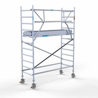 Euroscaffold Rollgerüst komplett aus Carbon 90 x 250 x 4,2 m Arbeitshöhe + einseitiges Frontgeländer
