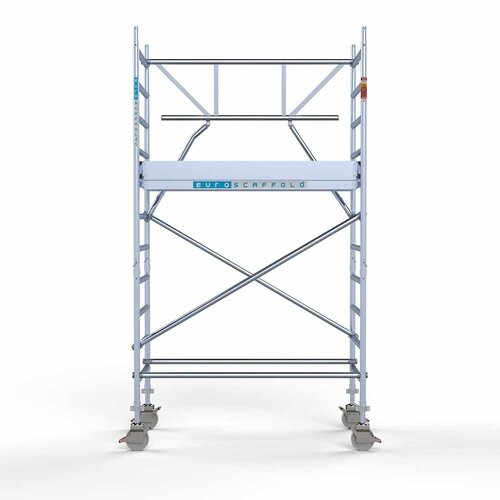 Euroscaffold Rollgerüst komplett aus Carbon 90 x 190 x 4,2m Arbeitshöhe + einseitiges Frontgeländer