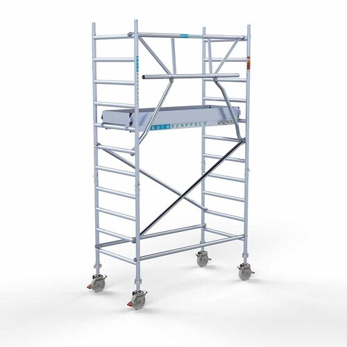 Rollgerüst komplett 90 x 190 x 4,2m Arbeitshöhe + einseitiges Frontgeländer Euroscaffold Rollgerüst komplett 90 x 190 x 4,2m Arbeitshöhe + einseitiges Frontgeländer