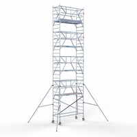 Euroscaffold Rollgerüst komplett 90 x 250 x 10,2 m Arbeitshöhe + beidseitiges Frontgeländer