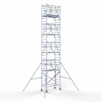 Euroscaffold Rollgerüst Kompletter Carbonboden 90 x 190 x 10,2m Arbeitshöhe + beidseitiges Frontgeländer