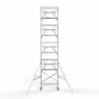 Euroscaffold Rollgerüst Kompletter Carbonboden 90 x 190 x 10,2m Arbeitshöhe + beidseitiges Frontgeländer