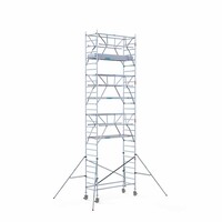 Euroscaffold Rollgerüst Kompletter Carbonboden 90 x 250 x 9,2m Arbeitshöhe + beidseitiges Frontgeländer