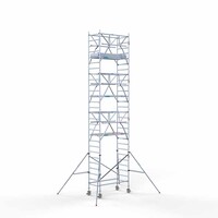 Euroscaffold Rollgerüst komplett 90 x 190 x 9,2m Arbeitshöhe + beidseitiges Frontgeländer
