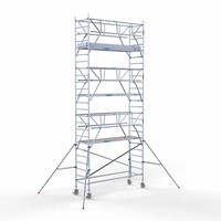Euroscaffold Rollgerüst komplett 90 x 305 x 8,2 m Arbeitshöhe + beidseitiges Frontgeländer