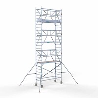 Euroscaffold Rollgerüst komplett 90 x 250 x 8,2m Arbeitshöhe + beidseitiges Frontgeländer