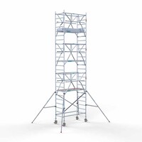 Euroscaffold Rollgerüst komplett 90 x 190 x 8,2 m Arbeitshöhe + beidseitiges Frontgeländer