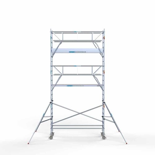 Euroscaffold Rollgerüst komplett 90 x 305 x 7,2 m Arbeitshöhe + beidseitiges Frontgeländer