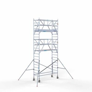 Euroscaffold Rollgerüst Kompletter Carbonboden 90 x 250 x 7,2m Arbeitshöhe + beidseitiges Frontgeländer Rollgerüst Kompletter Carbonboden 90 x 250 x 7,2m Arbeitshöhe + beidseitiges Frontgeländer