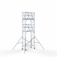 Euroscaffold Rollgerüst komplett 90 x 190 x 7,2 m Arbeitshöhe + beidseitiges Frontgeländer