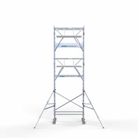 Euroscaffold Rollgerüst komplett 90 x 190 x 7,2 m Arbeitshöhe + beidseitiges Frontgeländer