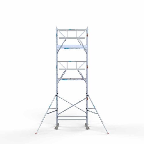 Rollgerüst komplett 90 x 190 x 7,2 m Arbeitshöhe + beidseitiges Frontgeländer Euroscaffold Rollgerüst komplett 90 x 190 x 7,2 m Arbeitshöhe + beidseitiges Frontgeländer