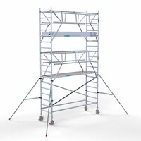 Euroscaffold Rollgerüst Kompletter Carbonboden 90 x 305 x 6,2m Arbeitshöhe + beidseitiges Frontgeländer