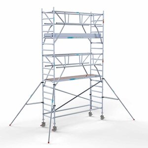 Euroscaffold Rollgerüst komplett 90 x 305 x 6,2 m Arbeitshöhe + beidseitiges Frontgeländer Rollgerüst komplett 90 x 305 x 6,2 m Arbeitshöhe + beidseitiges Frontgeländer