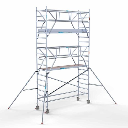 Rollgerüst komplett 90 x 305 x 6,2 m Arbeitshöhe + beidseitiges Frontgeländer Euroscaffold Rollgerüst komplett 90 x 305 x 6,2 m Arbeitshöhe + beidseitiges Frontgeländer