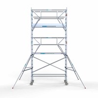Euroscaffold Rollgerüst Kompletter Carbonboden 90 x 250 x 6,2m Arbeitshöhe + beidseitiges Frontgeländer