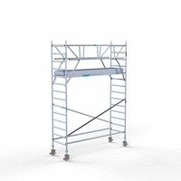 Euroscaffold Rollgerüst komplett 90 x 305 x 5,2 m Arbeitshöhe + beidseitiges Frontgeländer
