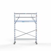 Euroscaffold Rollgerüst komplett 90 x 305 x 5,2 m Arbeitshöhe + beidseitiges Frontgeländer