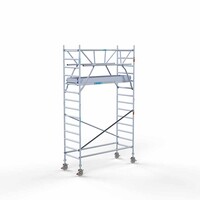 Euroscaffold Rollgerüst komplett aus Carbon 90 x 250 x 5,2 m Arbeitshöhe + beidseitiges Frontgeländer