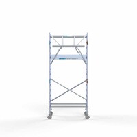 Euroscaffold Rollgerüst komplett aus Carbon 90 x 190 x 5,2m Arbeitshöhe + beidseitiges Frontgeländer
