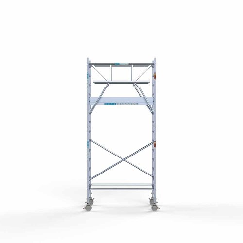 Rollgerüst komplett aus Carbon 90 x 190 x 5,2m Arbeitshöhe + beidseitiges Frontgeländer Euroscaffold Rollgerüst komplett aus Carbon 90 x 190 x 5,2m Arbeitshöhe + beidseitiges Frontgeländer