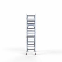 Euroscaffold Rollgerüst komplett 90 x 190 x 5,2m Arbeitshöhe + beidseitiges Frontgeländer