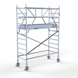 Rollgerüst Kompletter Carbonboden 90 x 250 x 4,2m Arbeitshöhe + beidseitiges Frontgeländer