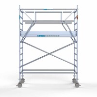 Euroscaffold Rollgerüst Kompletter Carbonboden 90 x 250 x 4,2m Arbeitshöhe + beidseitiges Frontgeländer