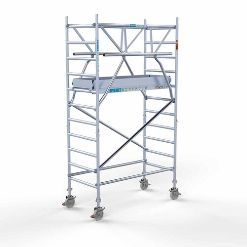 Rollgerüst komplett 90 x 190 x 4,2m Arbeitshöhe + beidseitiges Frontgeländer Euroscaffold Rollgerüst komplett 90 x 190 x 4,2m Arbeitshöhe + beidseitiges Frontgeländer