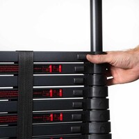 Panthera Teleskopleiter schwarz 3,2 Meter