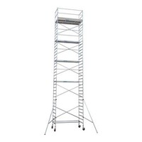 Euroscaffold Abschließbarer Gerüstanhänger + Basis Rollgerüst 135 x 305 x 12,2 Meter