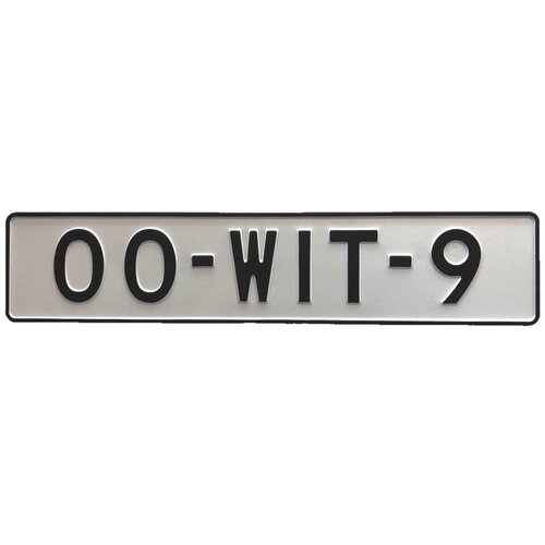 Nummernschild (weiß)
