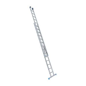 Eurotreppe Leiter doppelt gerade 2x12 Sprossen + Giebelrollen